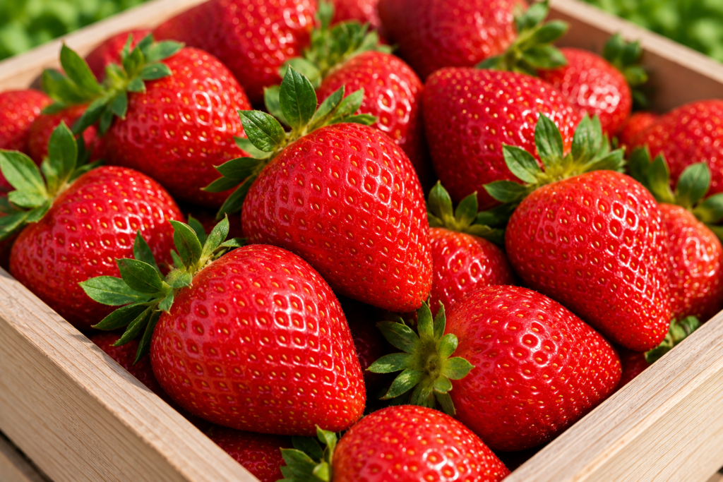 4 strawberries